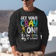 100th Day Of School Get Your Cray On Teacher Unisex Sweatshirt, funny gift 100th Day Of School Get Your Cray On Teacher Unisex Sweatshirt, funny gift
