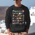 Alphabet ABCs Halloween Characters Kindergarten Teacher Kids Unisex Sweatshirt, funny gift