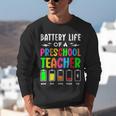 Battery Life Of a Preschool School Teacher School Week Unisex Sweatshirt, funny gift