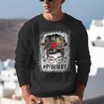 Bleached Teacher Para Life Paraprofessional Cute Messy Bun For Men Women Girls Kids Unisex Sweatshirt, funny gift