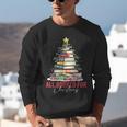 All Booked For Christmas Xmas Tree Teacher Holiday Pajamas Unisex Sweatshirt, funny gift
