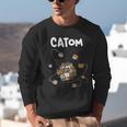 Catom Science Teacher Chemistry Lover Physics School Cat Unisex Sweatshirt, Science Teacher Sweatshirts, funny gift