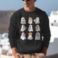 Cute Ghost Reading Books Teacher Halloween Reading Men Women Kids Unisex Sweatshirt, funny gift