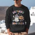 Daycare Boo Crew Groovy Halloween Floral Ghost Kid Teacher Unisex Sweatshirt, Groovy Teacher Sweatshirts, funny gift