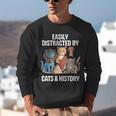 Easily Distracted By Cats & History Teacher Women Men Unisex Sweatshirt, History Teacher Sweatshirts, funny gift