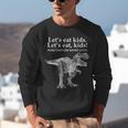 Lets Eat Kids Punctuation Saves Lives Dinosaur Teacher Unisex Sweatshirt, funny gift