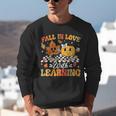 Fall In Love With Learning Fall Teacher Thanksgiving Retro Unisex Sweatshirt, funny gift Fall In Love With Learning Fall Teacher Thanksgiving Retro Unisex Sweatshirt, funny gift