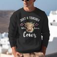 Just A Teacher Who Loves Cows Shirt Cute Highland Cow Unisex Sweatshirt, funny gift