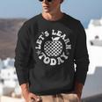 Let's Learn Today Checkered Apple Back To School Teacher Unisex Sweatshirt, funny gift