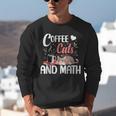 I Love Math Cats And Coffee Heart Mathematics Teacher Unisex Sweatshirt, funny gift