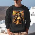 Mona Lisa Pumpkin Halloween Art Teacher Witchy Women Kids Unisex Sweatshirt, funny gift