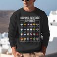 Hispanic Flags Alphabet Hearts Latin Heritage For Teacher Unisex Sweatshirt, funny gift