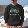 Peace Love Art Painting Palette Art Teacher Unisex Sweatshirt, funny gift