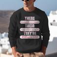 There Their They'Re Teacher English Grammar Police Unisex Sweatshirt, English Teacher Sweatshirts, funny gift
