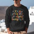Retro It's a Good Day To Make Some Art Teacher Student Unisex Sweatshirt, funny gift Retro It's a Good Day To Make Some Art Teacher Student Unisex Sweatshirt, funny gift