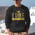 I Rule Math Ruler Mathematics Pun Math Teacher Men Women Girls Kids Unisex Sweatshirt, funny gift