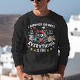 I Survived 100 Days Of School Teacher Kids Cat Lover Unisex Sweatshirt, funny gift I Survived 100 Days Of School Teacher Kids Cat Lover Unisex Sweatshirt, funny gift