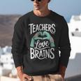 Teacher Halloween Shirt Women Men Teachers Love Brains Unisex Sweatshirt, funny gift