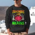 Teacher Teachers Love Brains Skeleton Hand Heart Halloween Unisex Sweatshirt, funny gift Teacher Teachers Love Brains Skeleton Hand Heart Halloween Unisex Sweatshirt, funny gift