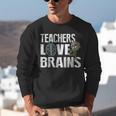 Teachers Love Brains Zombie Halloween Hilarious Unisex Sweatshirt, funny gift