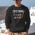Testing Testing 123 Cute Math Teacher Student Test Day Men Women Girls Kids Unisex Sweatshirt, funny gift
