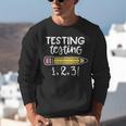 Testing Testing 123 Cute Test Day School Teacher Exam For Men Women Girls Kids Unisex Sweatshirt, funny gift Testing Testing 123 Cute Test Day School Teacher Exam For Men Women Girls Kids Unisex Sweatshirt, funny gift