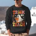 Trick Or Teach Halloween Shirt For Teacher Kids Floral Ghost Unisex Sweatshirt, funny gift Trick Or Teach Halloween Shirt For Teacher Kids Floral Ghost Unisex Sweatshirt, funny gift