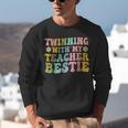 Twinning With My Teacher Bestie Twin Day Matching Teachers For Men Women Girls Kids Unisex Sweatshirt, funny gift