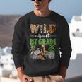 Wild About 1st Grade Teacher Student First Grade Zoo Safari Unisex Sweatshirt, First Grade Teacher Sweatshirts, funny gift