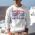 2nd Grade Batter Up Back To School Baseball Teacher Kids Unisex Sweatshirt, 2nd Grade Teacher Sweatshirts, funny gift
