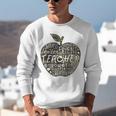Apple Camoflauge Clothing Camo Student Teacher Cute School Unisex Sweatshirt, funny gift Apple Camoflauge Clothing Camo Student Teacher Cute School Unisex Sweatshirt, funny gift