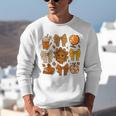 Coquette Teach Teacher Bows Thanksgiving Turkey Fall Autumn Unisex Sweatshirt, funny gift