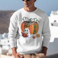 Fall Book Pumpkin Books Ghost Reading Halloween Teacher Unisex Sweatshirt, funny gift Fall Book Pumpkin Books Ghost Reading Halloween Teacher Unisex Sweatshirt, funny gift