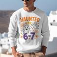 Haunted 67 Ghost Math Teacher Halloween Costume Math Pun Unisex Sweatshirt, funny gift Haunted 67 Ghost Math Teacher Halloween Costume Math Pun Unisex Sweatshirt, funny gift