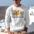 Peace Love Visuals Sped Teacher Pumpkin Skeleton Halloween Unisex Sweatshirt, funny gift Peace Love Visuals Sped Teacher Pumpkin Skeleton Halloween Unisex Sweatshirt, funny gift