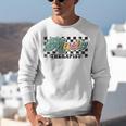 Retro Checkered Music Therapist Squad Music Therapy Teacher For Men Women Unisex Sweatshirt, funny gift