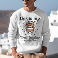 This Is My Tired Teacher Costume Skull Halloween Messy Bun Unisex Sweatshirt, funny gift This Is My Tired Teacher Costume Skull Halloween Messy Bun Unisex Sweatshirt, funny gift