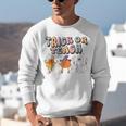 Trick Or Teach Candy Corn Pumpkin Ghost Teacher Unisex Sweatshirt, funny gift Trick Or Teach Candy Corn Pumpkin Ghost Teacher Unisex Sweatshirt, funny gift