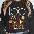 100 Days Of Mischief Managed Teacher Kid 100th Day Of School Unisex Sweatshirt, novelty gifts, funny gifts