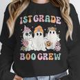 1st Grade Boo Crew Groovy Halloween Floral Ghost Kid Teacher Unisex Sweatshirt, novelty gifts, funny gifts 1st Grade Boo Crew Groovy Halloween Floral Ghost Kid Teacher Unisex Sweatshirt, novelty gifts, funny gifts