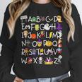 Alphabet ABCs Halloween Characters Kindergarten Teacher Kids Unisex Sweatshirt, novelty gifts, funny gifts