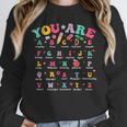 Alphabet Positive Affirmations Back To School Teacher Unisex Sweatshirt, novelty gifts, funny gifts