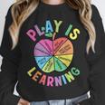 Apple Retro Play Is Learning Kindergarten Teacher Daycare Unisex Sweatshirt, novelty gifts, funny gifts