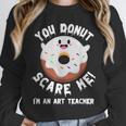 Art Teacher Halloween Donut Lover Costume Kawaii Monster Unisex Sweatshirt, novelty gifts, funny gifts