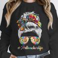 Art Teacher Life Messy Bun Back To School Art Teacher Unisex Sweatshirt, novelty gifts, funny gifts
