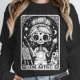Artist Tarot Card Skeleton Painter Art Teacher Witchy Unisex Sweatshirt, novelty gifts, funny gifts