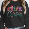 ASL Christmas Buffalo Plaid Teacher American Sign Language Unisex Sweatshirt, novelty gifts, funny gifts