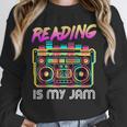 Back To School Retro Reading Is My Jam 80s Teacher Boombox Unisex Sweatshirt, novelty gifts, funny gifts Back To School Retro Reading Is My Jam 80s Teacher Boombox Unisex Sweatshirt, novelty gifts, funny gifts