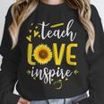 Back To School Teach Love And Inspire Teacher Sunflower Unisex Sweatshirt, novelty gifts, funny gifts Back To School Teach Love And Inspire Teacher Sunflower Unisex Sweatshirt, novelty gifts, funny gifts