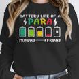 Battery Life Of a Paraprofessional Para Teacher Life Unisex Sweatshirt, novelty gifts, funny gifts Battery Life Of a Paraprofessional Para Teacher Life Unisex Sweatshirt, novelty gifts, funny gifts